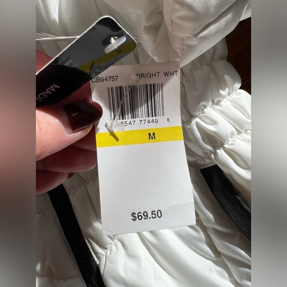 M - CELEBRITY PINK - vest coat with hoodie NWT - Picture 4 of 7